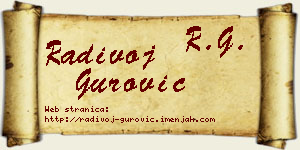 Radivoj Gurović vizit kartica